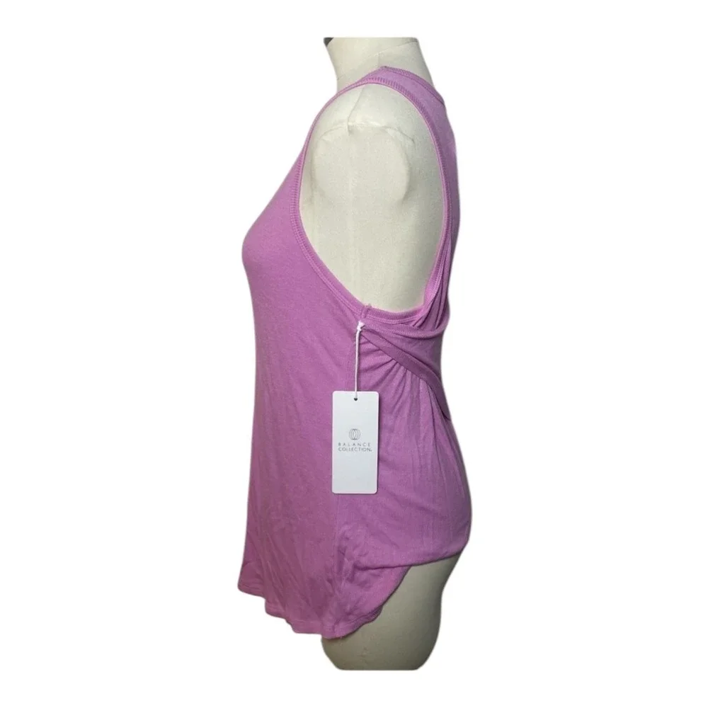 Balance Collection Pink Open Back Tank Top Women M Yoga Workout Athleisure - Picture 4 of 8